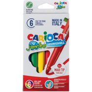 Carioca 40568 6 Renk Jumbo Yıkanabilir Keçeli Kalemi