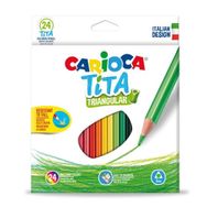 Carioca 42787 24'lü Tita Üçgen Kuru Boya Kalemi
