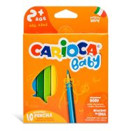 Carioca 42819 Baby Jumbo Üçgen 10'lu 2 Yaş Kuru Boya Kalemi