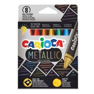 Carioca 43163 8 Renk Metalik Wax Maxi Yıkanabilir Pastel Boya