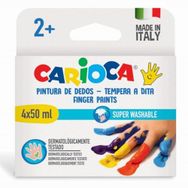 Carioca 4x50 ml 4 Renk Bebek Parmak Boyası Süper Yıkanabilir