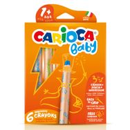Carioca 6'lı 3in1 Jumbo Bebek Ahşap Gövdeli Boya Kalemi