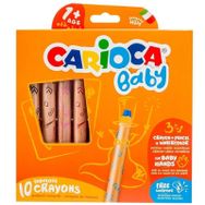 Carioca Baby 3 In 1 6'lı Jumbo Ahşap Gövdeli Boya Kalemi