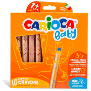 Carioca Baby Jumbo Ahşap Gövdeli 10'lu Boya Kalemi