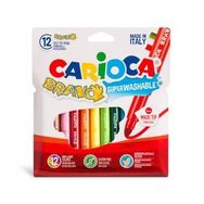 Carioca Bravo Süper Yıkanabilir 12'li Kalın Uçlu Keçeli Boya Kalemi