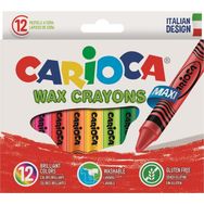 Carioca Jumbo 12'Li Üçgen Elleri Kirletmeyen Yıkanabilir Pastel Boya Kalemi