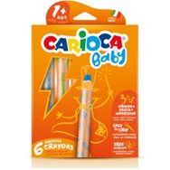 Carioca Jumbo Baby Ahşap Gövdeli 6'lı Boya Kalemi