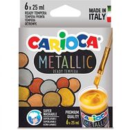 Carioca KO026 Süper Yıkanabilir Metalik 6 x 25 gr Tempera Boya
