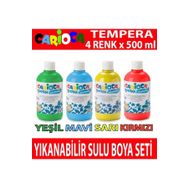 Carioca Tempera 4x500 ml Yıkanabilir Sulu Boya Seti