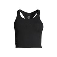 Casall O Yaka Düz Siyah 20424-901 Crop Rib Racerback Kadın Atlet