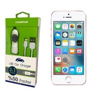 Case Man Apple iPhone SE Data Kablosu + Araç Şarj Cihazı Adaptörü