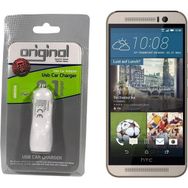 Case Man HTC One M9 Araç Şarj Cihazı Adaptörü + Data Kablosu