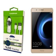 Case Man Huawei Honor V8 Data Kablosu+Araç Şarj Cihazı Adaptör