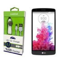 Case Man LG G3 Stylus Data Kablosu+Araç Şarj Cihazı Adaptör