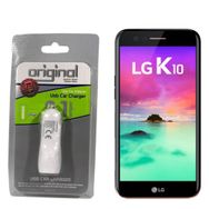 Case Man LG K10 2017 Araç Şarj Cihazı Adaptörü + Data Kablosu