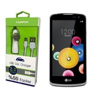 Case Man LG K4 Araç Şarj Cihazı Adaptörü + Data Kablosu