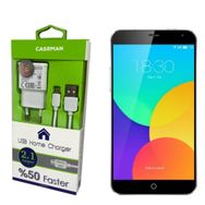 Case Man Meizu MX4 Data Kablosu+Şarj Cihazı Ev Tipi Adaptör