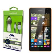 Case Man Nokia Lumia 535 Data Kablosu+Araç Şarj Cihazı Adaptör