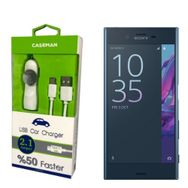 Case Man Sony Xperia XZ Data Kablosu+Araç Şarj Cihazı Adaptör