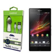 Case Man Sony Xperia Z Data Kablosu+Araç Şarj Cihazı Adaptör