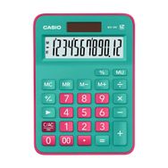 Casio MX-12B-GNRD Yeşil Pembe 12 Haneli Hesap Makinesi