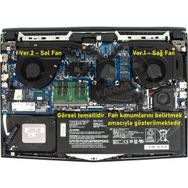 Casper Excalibur G780.1075-D7j0x-B Notebook Ver.1 Sağ Fan