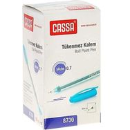 Cassa 8730 Slide 0.7 MM 50 Adet Mavi Tükenmez Kalem