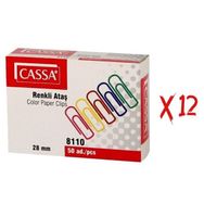 Cassa Plastik Kaplı Renkli 28 mm No:3 50'li 12 Kutu Ataş