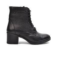 Castle Black 92159-1 Hakiki Deri Siyah Kadın Bot