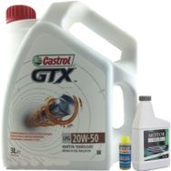 Castrol GTX 20W-50 3 lt Sentetik Motor Yağı + 250 ml Motor Silk Bor Katkısı