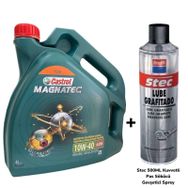 Castrol Magnatec Dualock 10W-40 A3/B4 4 lt Motor Yağı + Stec 500 ml Pas Sökücü Sprey