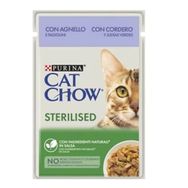 Cat Chow 85 gr Pouch Sos İçinde Kuzu Etli ve Yeşil Fasulyeli Kısırlaştırılmış Kedi Konservesi
