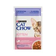 Cat Chow Pouch Kitten Kuzu Etli ve Kabaklı Yavru 85 gr Kedi Yaş Maması
