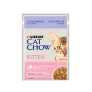 Cat Chow Pouch Sos İçinde Kuzu Etli ve Kabaklı 12x85 gr Yavru Kedi Konservesi