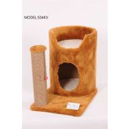 Cat Hause S04 Kahve 47 cm Oval Yuvalı Kedi Tırmalama
