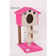 Cat Hause S06 Pembe 98 cm Merdivenli Kulübe Kedi Tırmalama