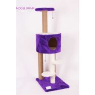 Cat Hause S07 Mor 128 cm Üst Oval Merdivenli Kedi Tırmalama