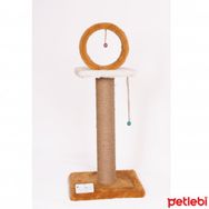 Cat Hause T6 78x30x30 cm Kahverengi Çemberli Kedi Tırmalama