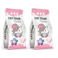 Cat Town 10 lt x 2 Adet Bebek Pudrası Kokulu Bentonit Ince Taneli Kedi Kumu