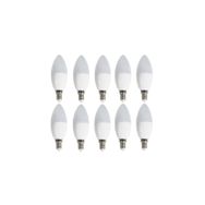 Cata 10 'li Cata CT-4083 Mum Ledli Buji LED Ampul-Ince E14 Duy-Avize Ampülü-Beyaz Işık 6400K