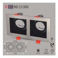 Cata CT-5226 Pars Kare 2'li Satin Spot Kasası