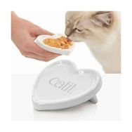 Catit Seramik Creamy Kalp Şekilli Sıvı Kedi Ödülü Dondurma Kabı