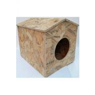 CatMozz 40x35x30 cm Dış Mekan Yağmura ve Soğuğa Dayanıklı Çatılı Osb Kedi Evi