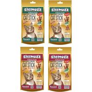 CatMozz 4x10'lu Stick Kuzu Etli Kedi Otlu ve Biftekli Kediler İçin Ödül Çubuğu