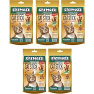 CatMozz 5x10'lu Stick Kuzu Etli Kedi Otlu Kediler İçin Ödül Çubuğu