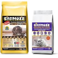 CatMozz Tavuklu Yetişkin 15 kg Kedi Maması ve Parfümlü Topaklanan Kedi Kumu 10lt CatmozzStar