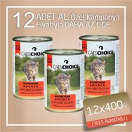Cat's Choice Biftekli Kıyılmış 12x400 gr Yetişkin Kedi Konservesi