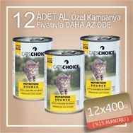 Cat's Choice Tavuklu Kıyılmış 12x400 gr Yetişkin Kedi Konservesi