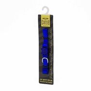Cattie 1x15-25 cm Royal Mavi Güvenlik Tokalı Dokuma Kedi Boyun Tasması