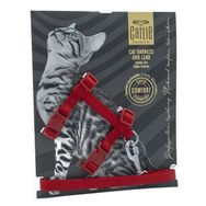 Cattie Kırmızı 1x25-40 cm Kedi Göğüs Gezdirme Takımı